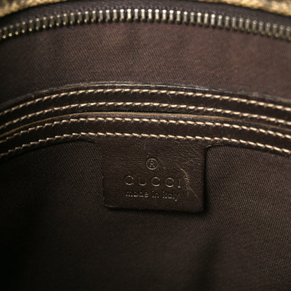 Gucci GG Supreme Monogram Selleria Calfskin Small Flat Side Zip Messenger Bag Beige Ebony Cocoa Dark Chocolate 7 of 12