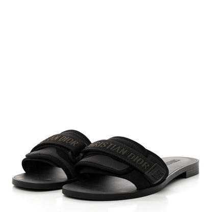 Christian Dior Technical Stretch Fabric Camouflage Dio(r)evolution Slide Sandals 38 Black Military 3 of 9