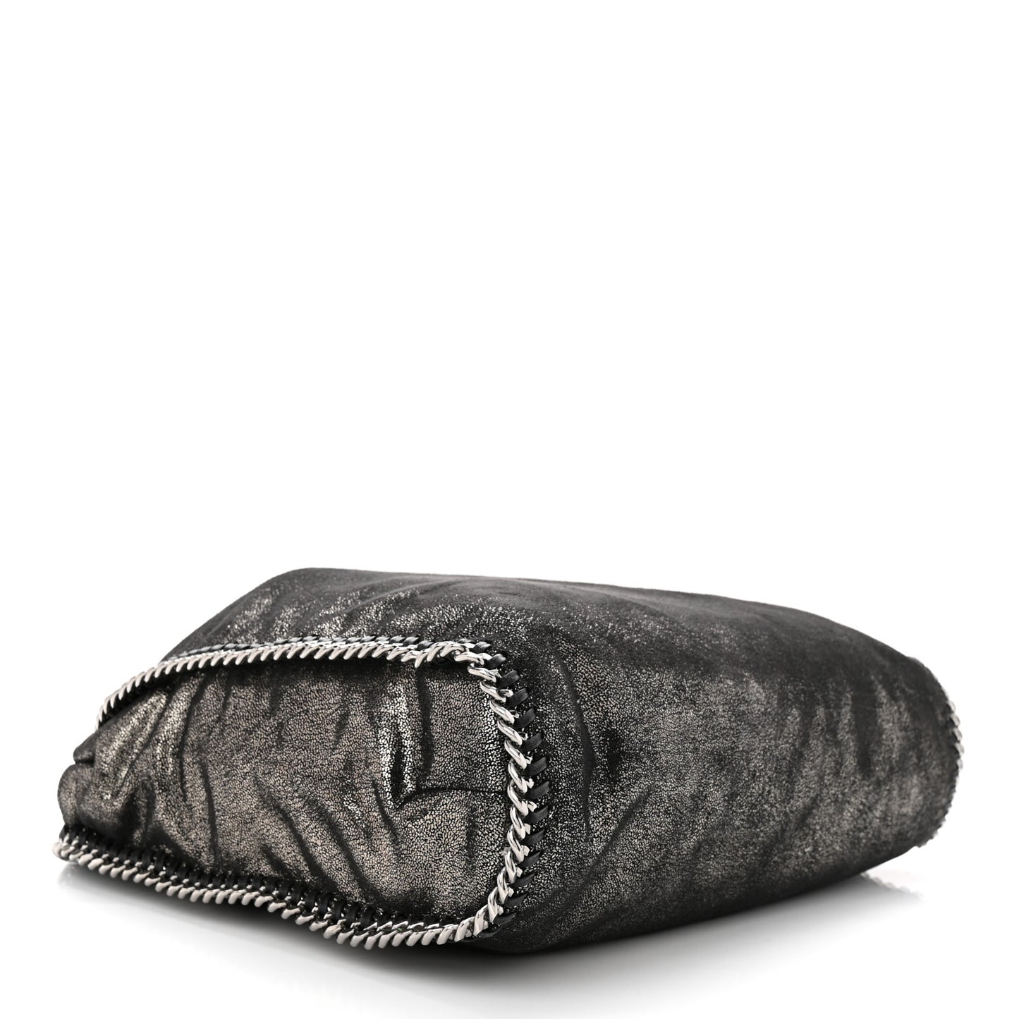 Metallic Shaggy Deer Big Falabella Tote Black