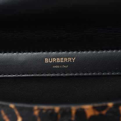 Burberry Calf Hair Leopard Print Small Title Bag with Pocket Black 5 of 8