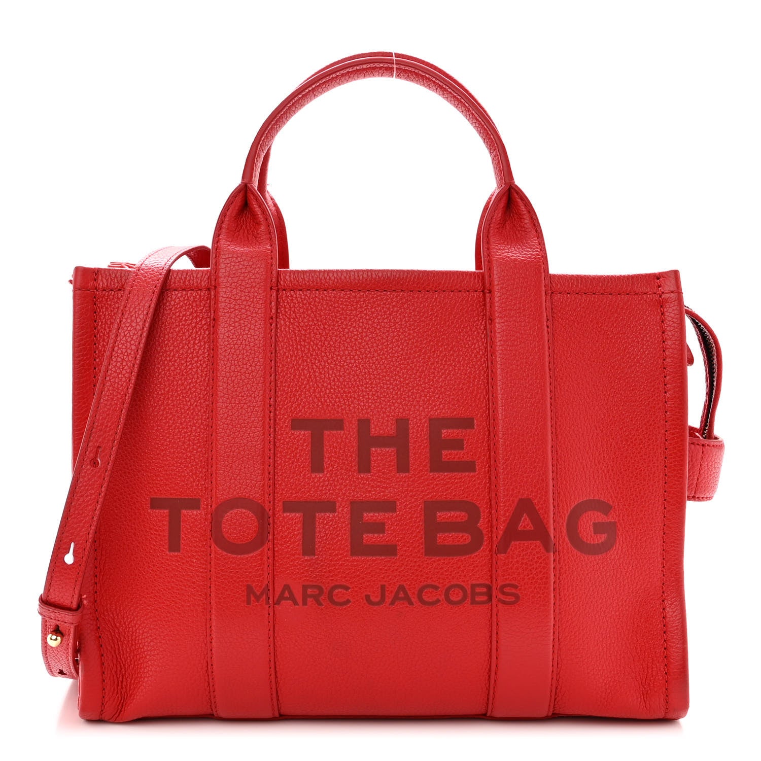 Marc Jacobs Grained Calfskin Medium The Tote Bag True Red 1 of 12
