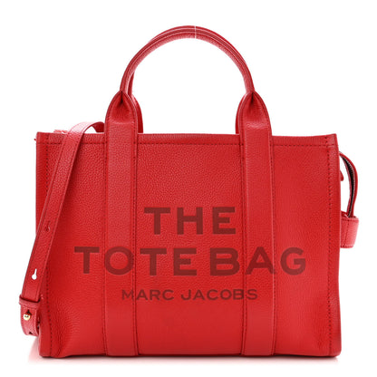 Marc Jacobs Grained Calfskin Medium The Tote Bag True Red 1 of 12
