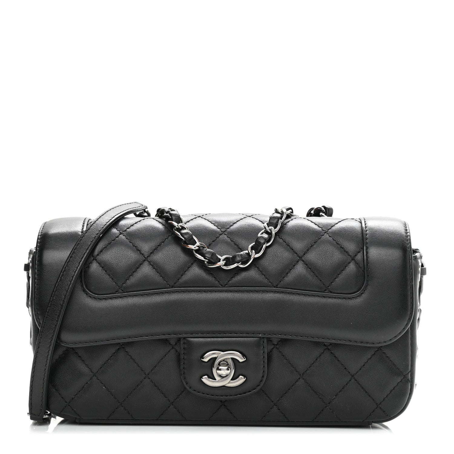 Chanel Calfskin Quilted Small Coco Corset Flap Black 1 of 12