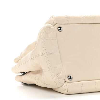 Chanel Lambskin LAX East West Shoulder Bag Ivory 8 of 9