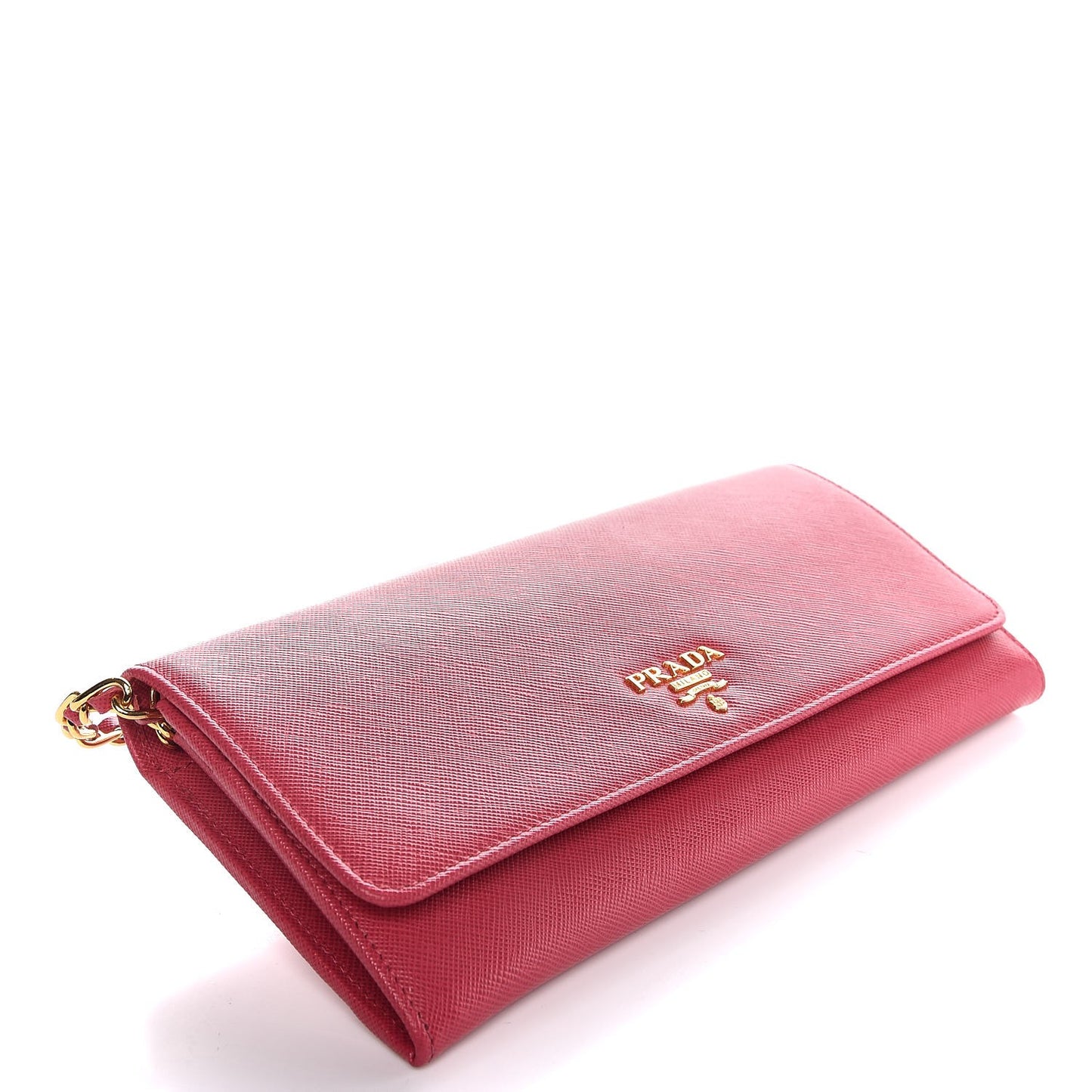 Saffiano Metal Oro Chain Wallet Peonia