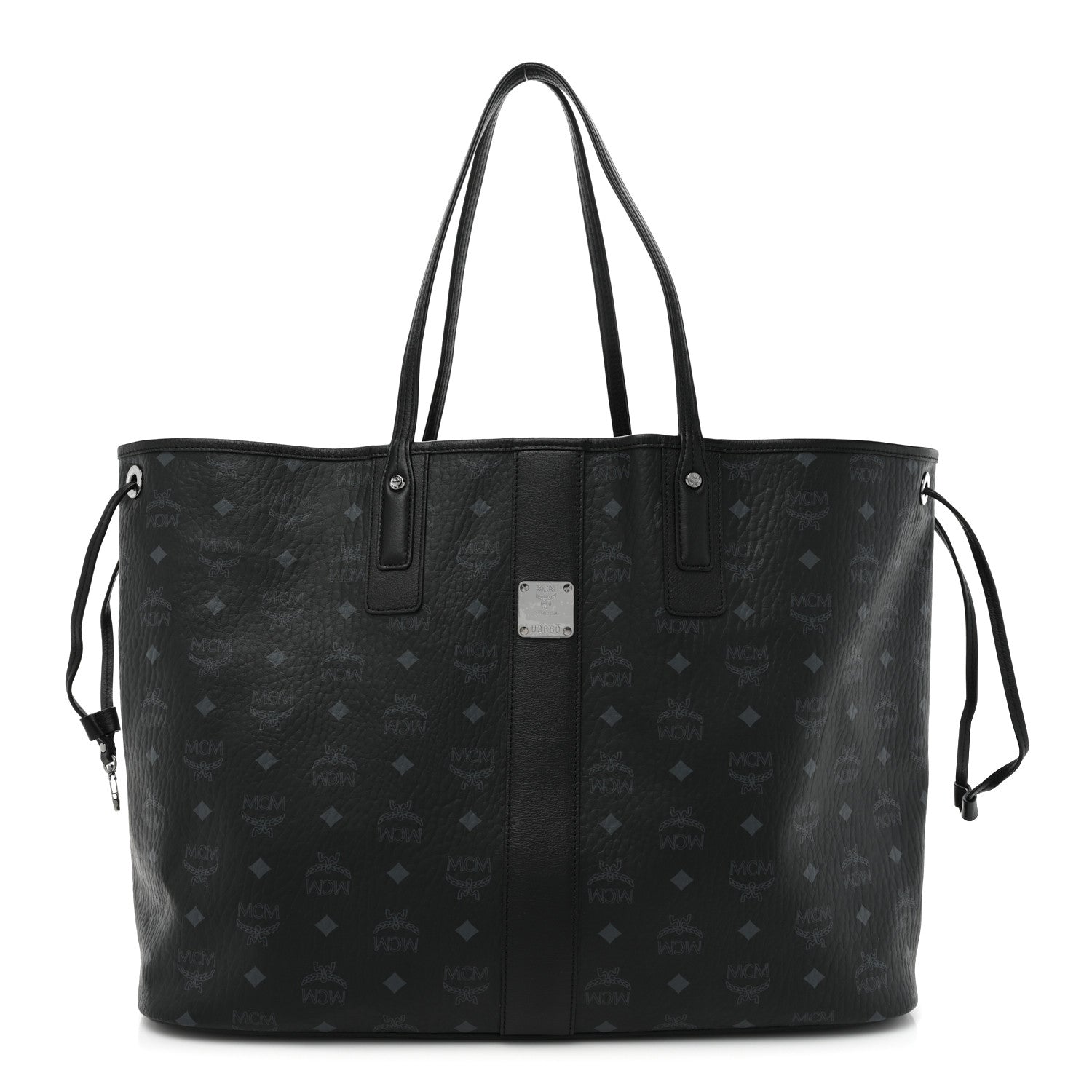 MCM Visetos Large Liz Reversible Shopper Tote Black 1 of 16