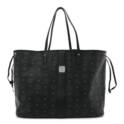 MCM Visetos Large Liz Reversible Shopper Tote Black 1 of 16