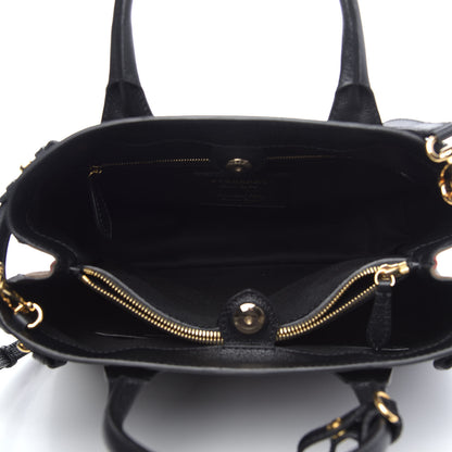 Burberry Derby Calfskin House Check Medium Banner Tote Black 6 of 11
