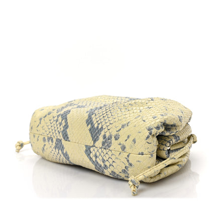 Bottega Veneta Goatskin Python Embossed The Mini Pouch Kiwi Black Silver 9 of 11