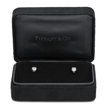 Tiffany Platinum Diamond .60ctw Solitaire Earrings 5 of 5