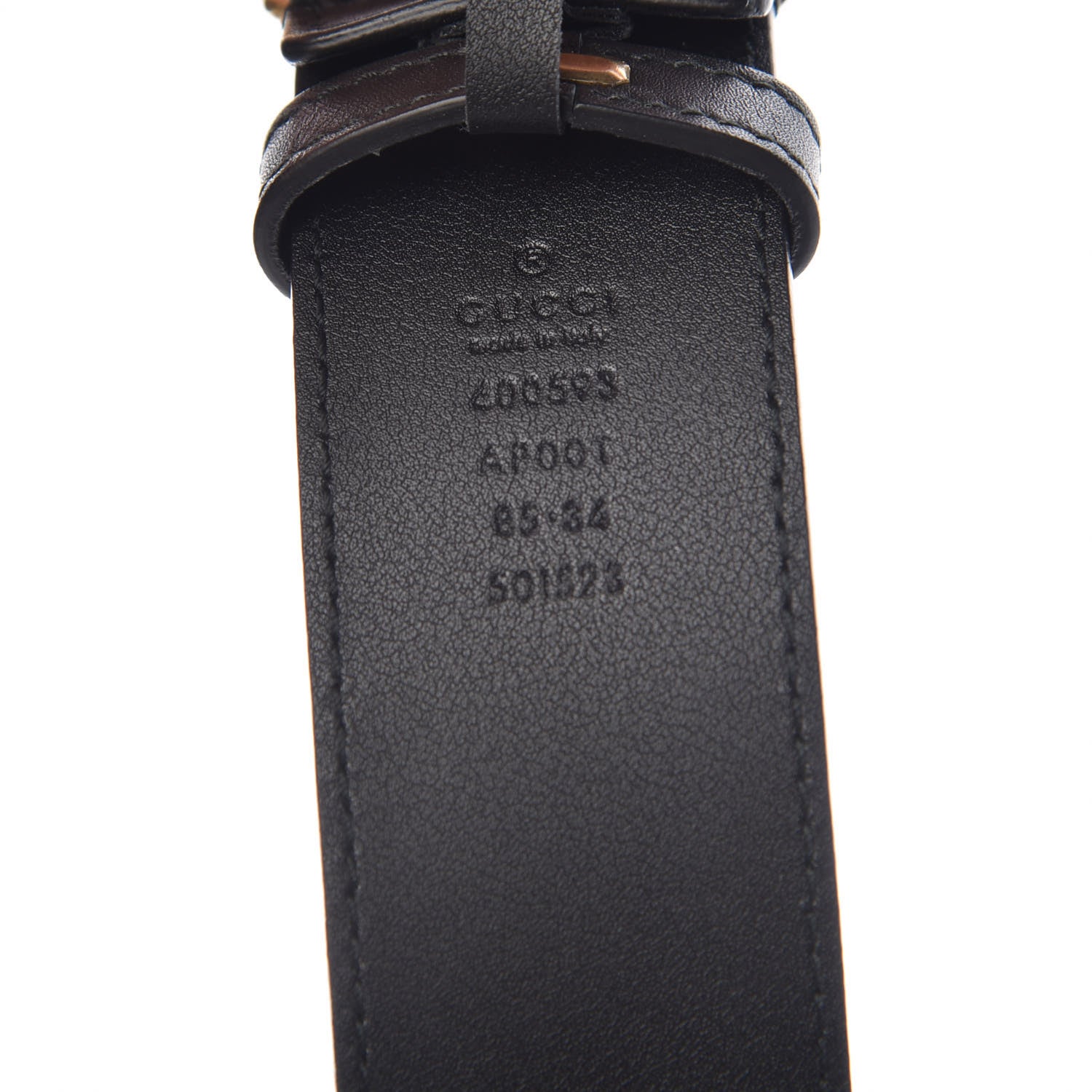 Gucci Calfskin Double G 40mm Belt 85 34 Black 4 of 7