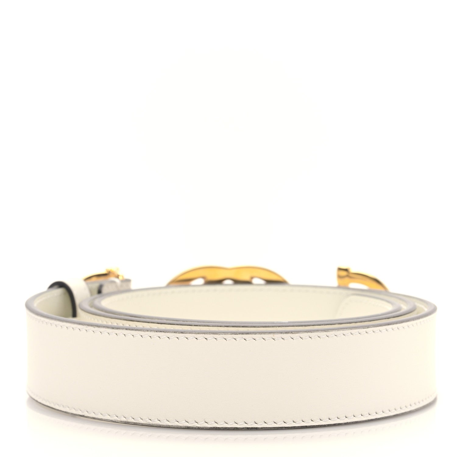 Gucci Calfskin Trapuntata Zumi 30mm Belt 90 36 White 2 of 4