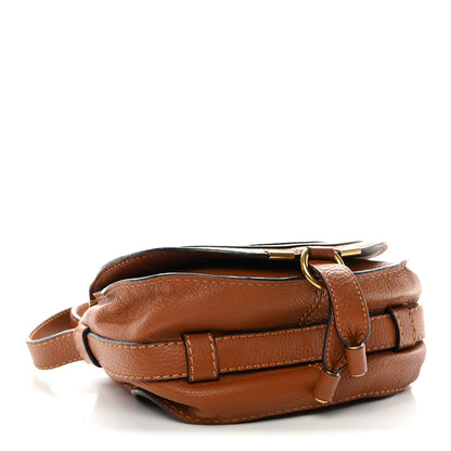 Chloe Grained Calfskin Small Marcie Saddle Bag Tan 4 of 12