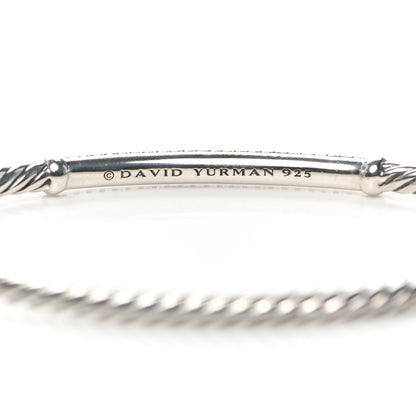 David Yurman Sterling Silver Diamond Petite Pave Metro Bar Bracelet 5 of 5