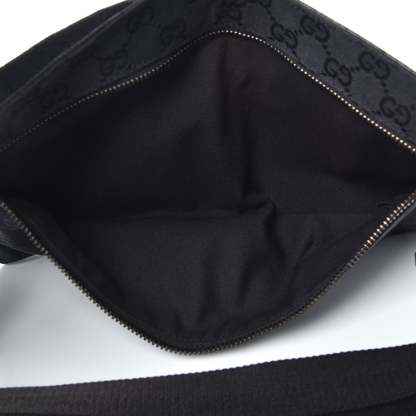 GG Monogram Double Pocket Belt Bag Black