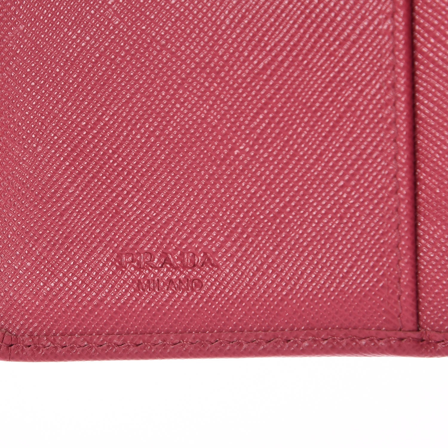 Prada Saffiano Compact Wallet Peonia 7 of 7