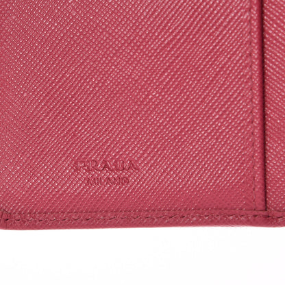 Prada Saffiano Compact Wallet Peonia 7 of 7