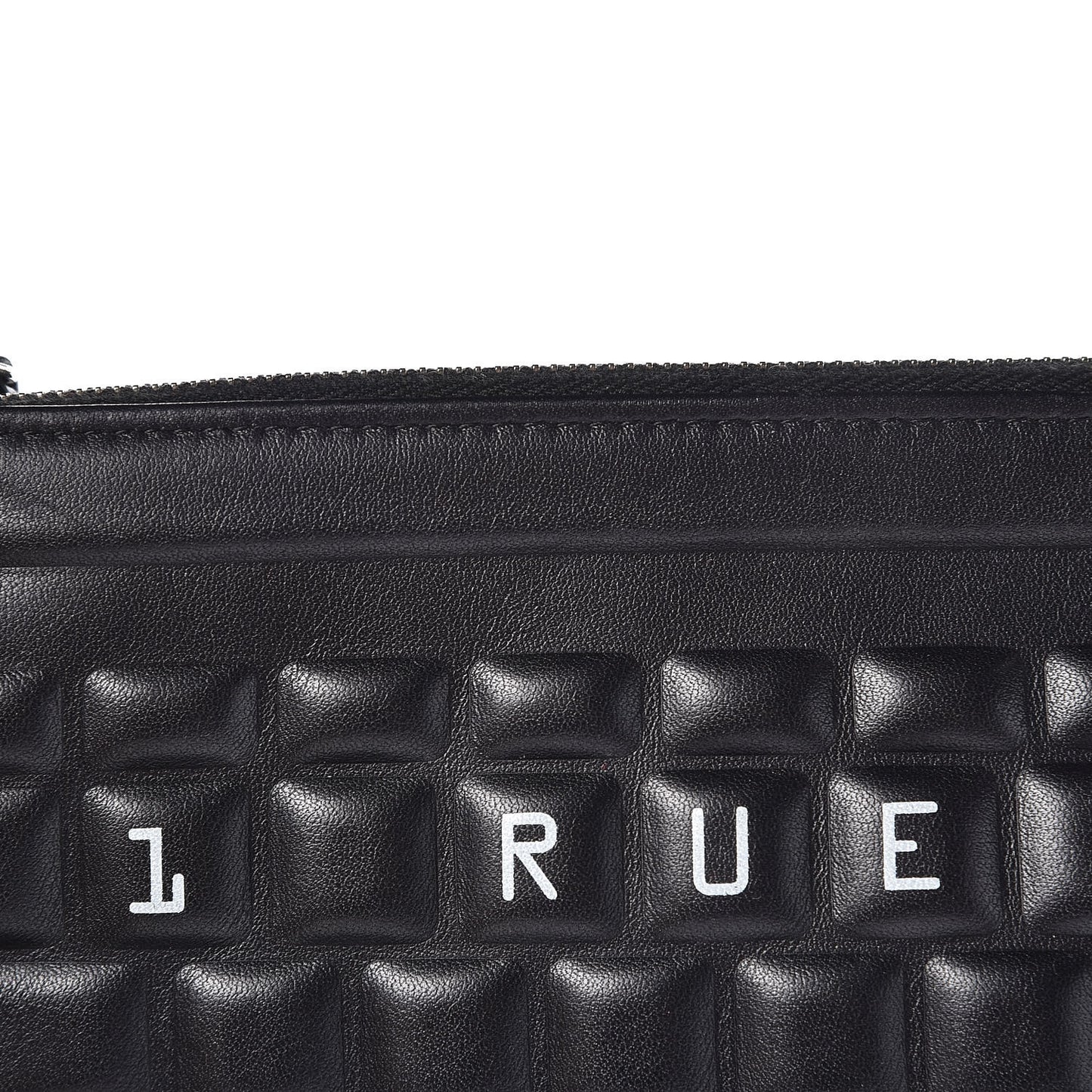 Metallic Calfskin Keyboard Pouch Black