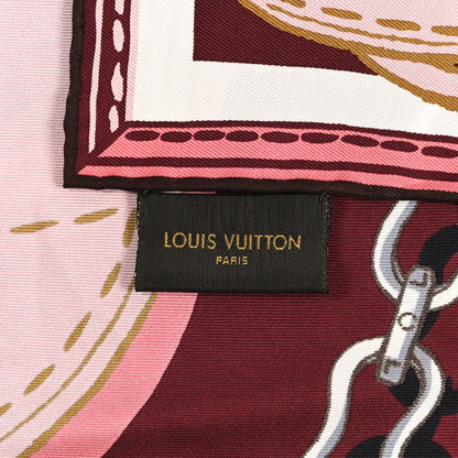 Louis Vuitton Silk Square Handle Me Scarf Bordeaux 3 of 3