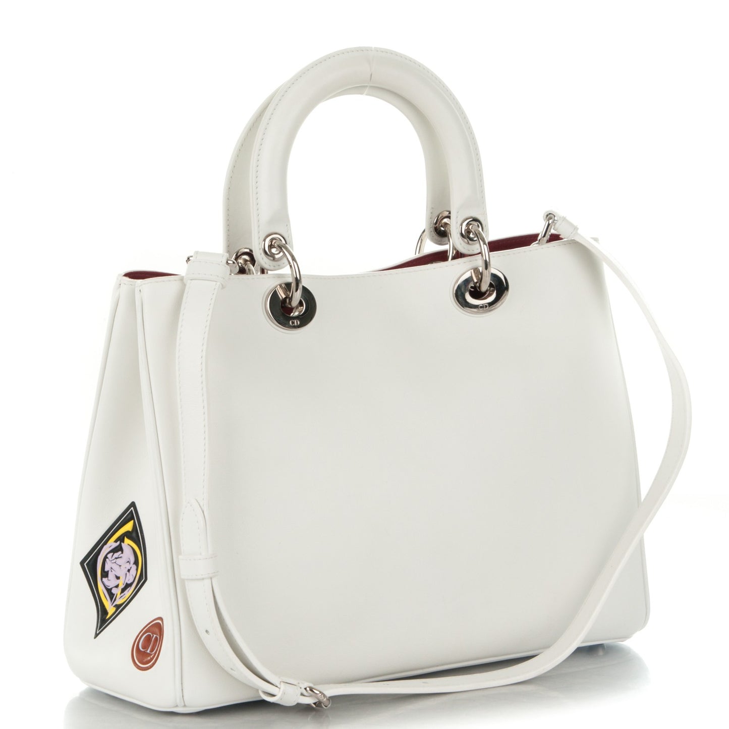 Calfskin Paradise Medium Diorissimo Tote White