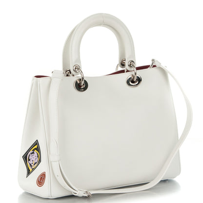 Christian Dior Calfskin Paradise Medium Diorissimo Tote White 3 of 10