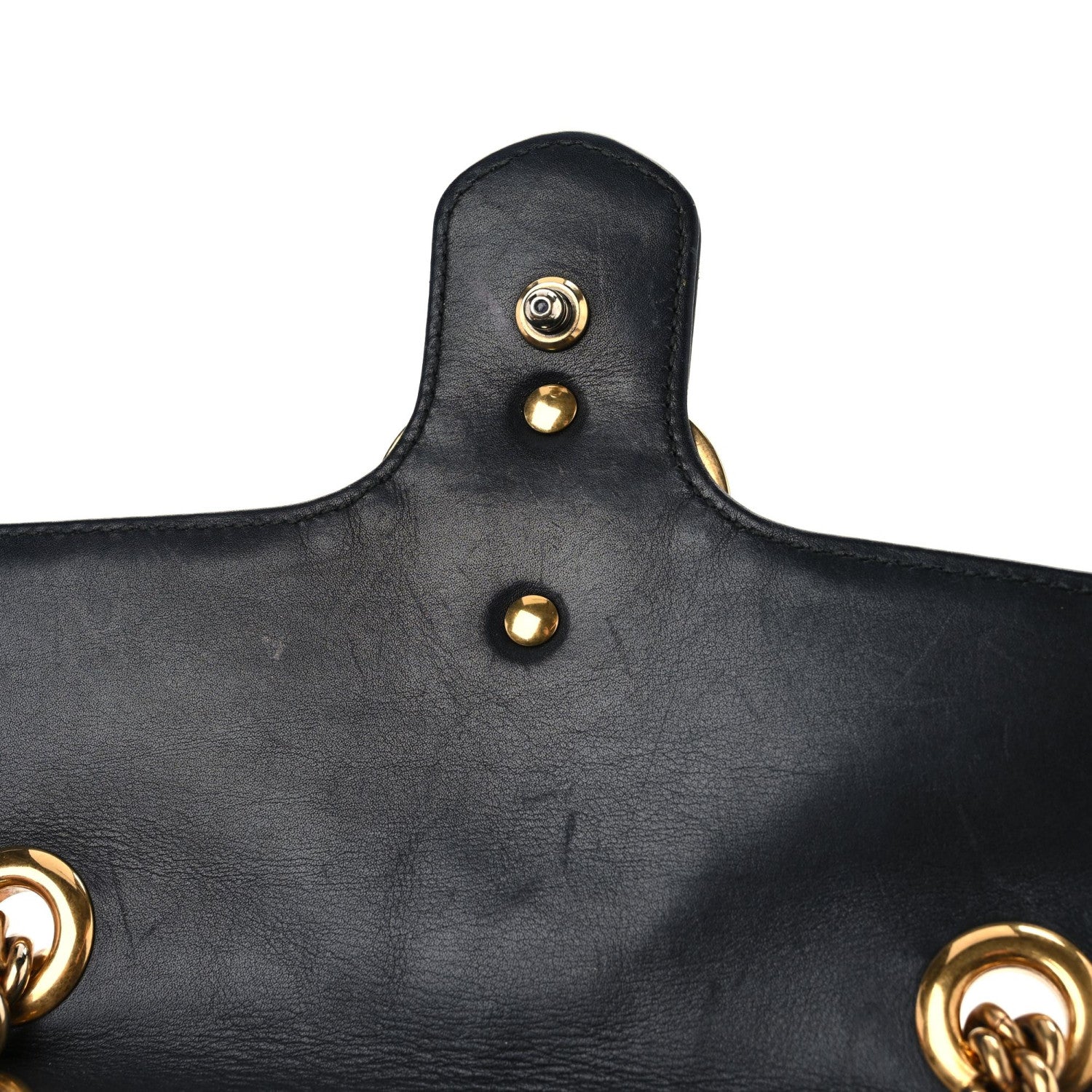 Gucci Calfskin Matelasse Mini GG Marmont Shoulder Bag Black 15 of 17
