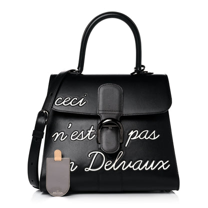 Delvaux Calfskin MM L'Humour Brillant Satchel Black 1 of 14