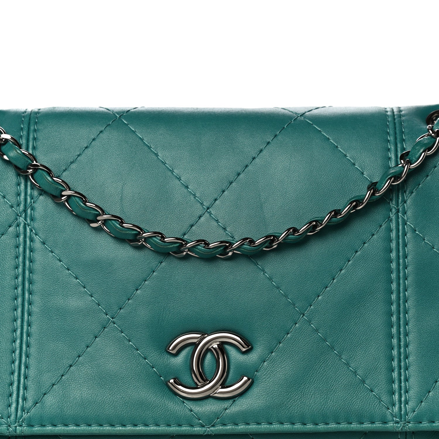 Chanel Lambskin Quilted Large Soft Touch Flap Green 9 of 20