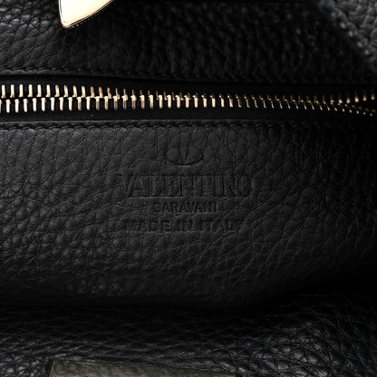 Valentino Garavani Pebbled Calfskin Small Rockstud Flip-Lock Messenger Bag Black 6 of 11