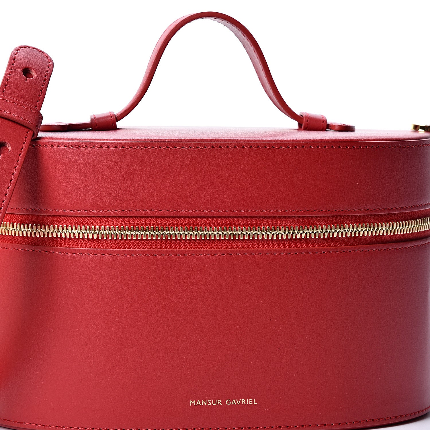 Mansur Gavriel Calfskin Train Case Crossbody Flamma 6 of 8