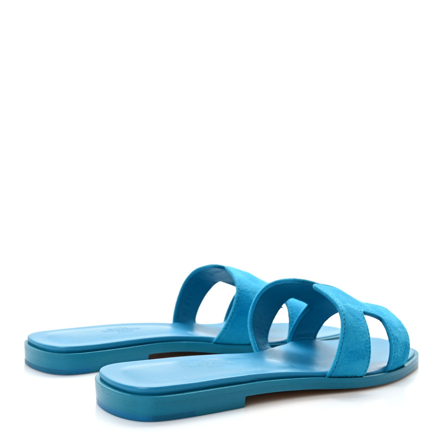 Suede Goatskin Oran Sandals 37 Bleu Vif