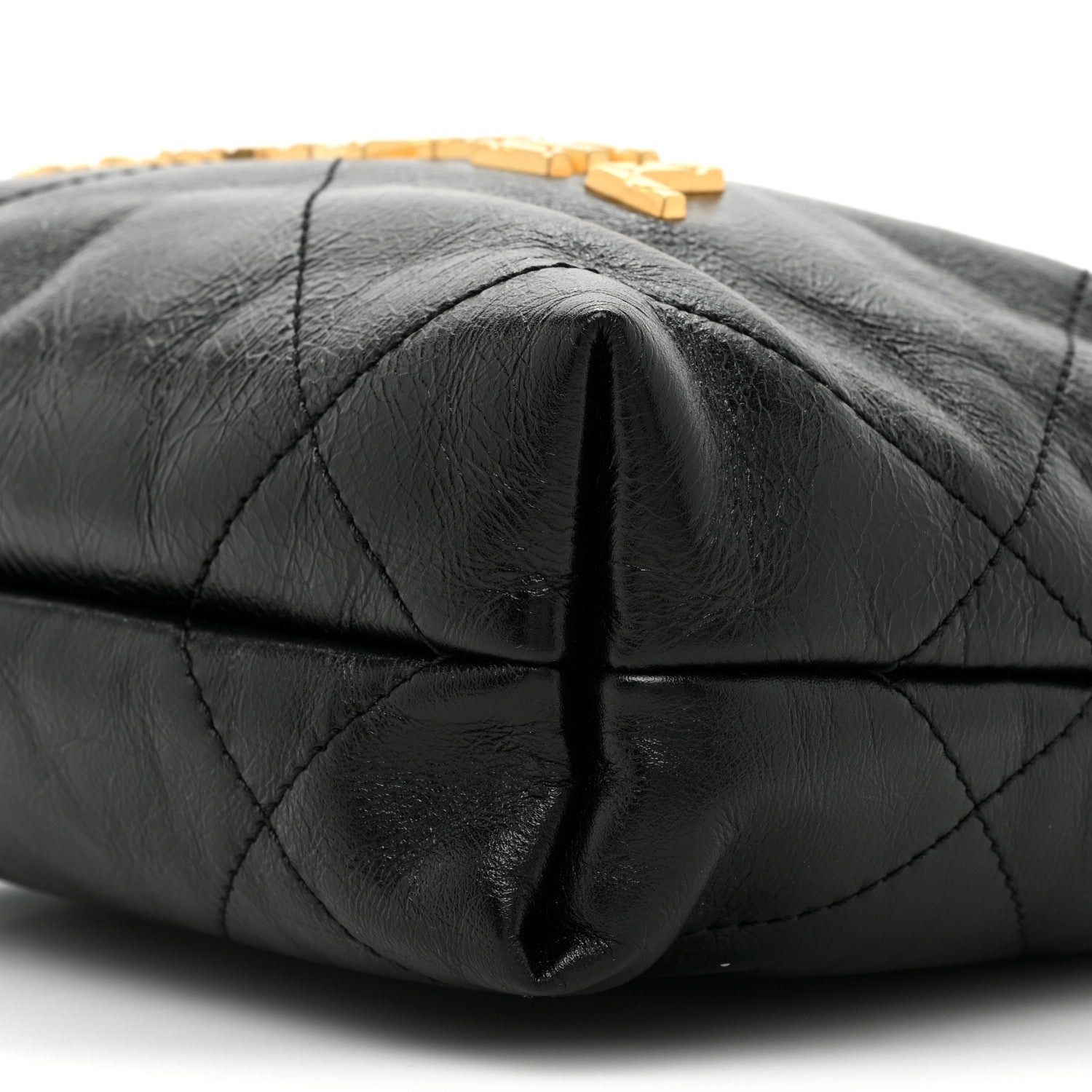 Chanel Shiny Crumpled Calfskin Quilted Pearl Mini Chanel 22 Black 8 of 10