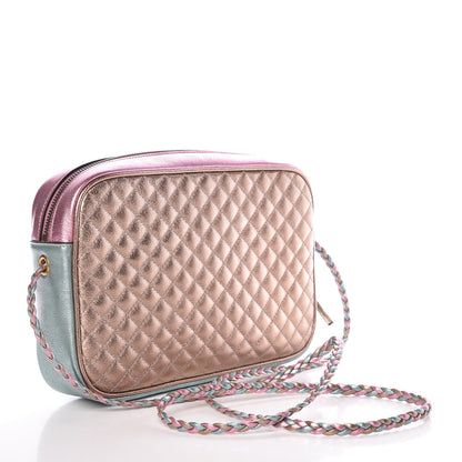 Gucci Laminated Nappa Trapuntata Small Zumi Shoulder Bag Rosa Lago Rame 3 of 11