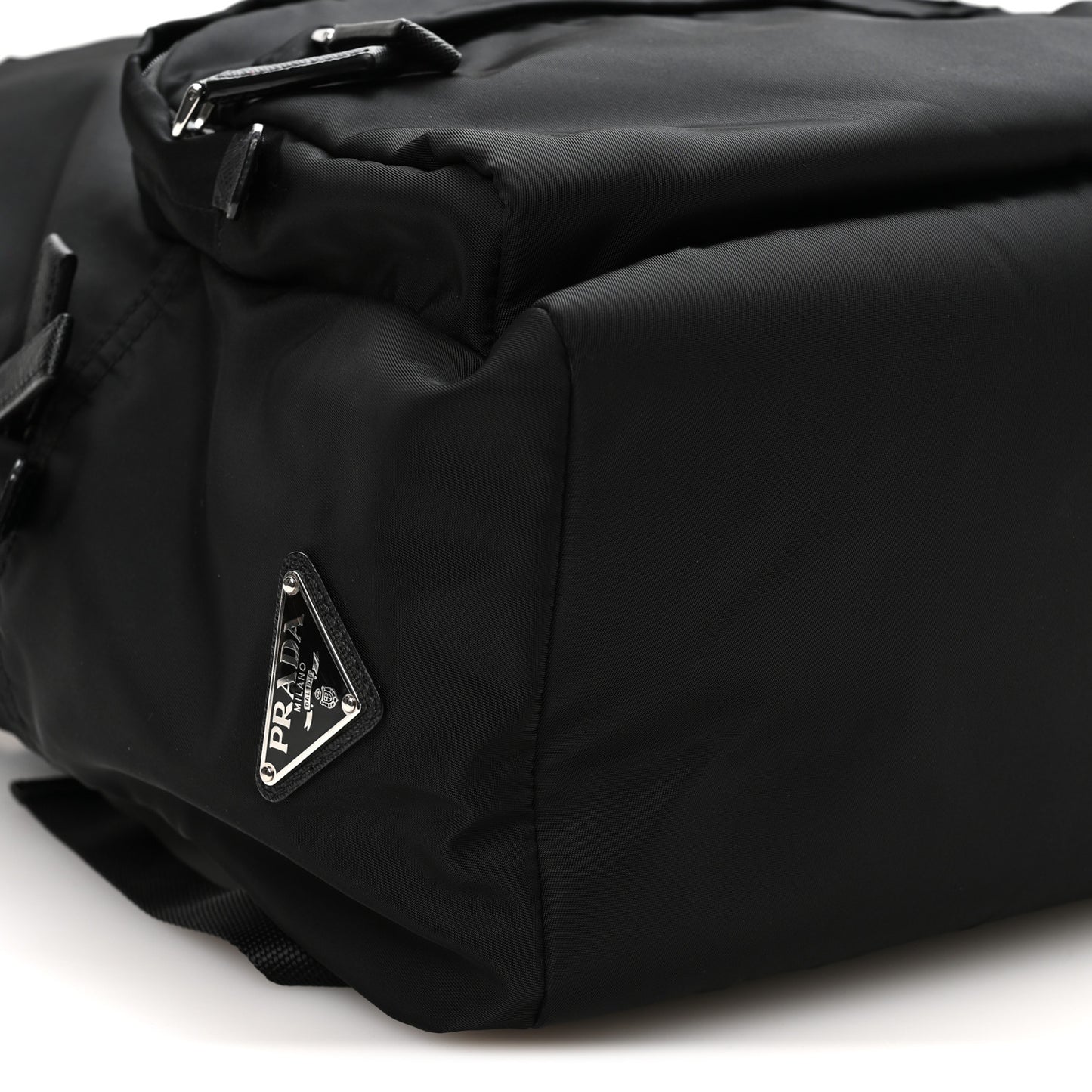 Tessuto Nylon Saffiano Day Backpack Black