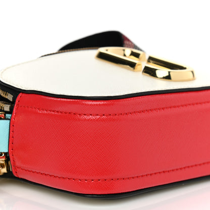Marc Jacobs Saffiano Small Snapshot Camera Bag Porcelain Multi 9 of 13