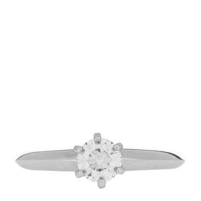 Tiffany Platinum Diamond .41ct Solitaire Engagement Ring 46 3.75 1 of 6
