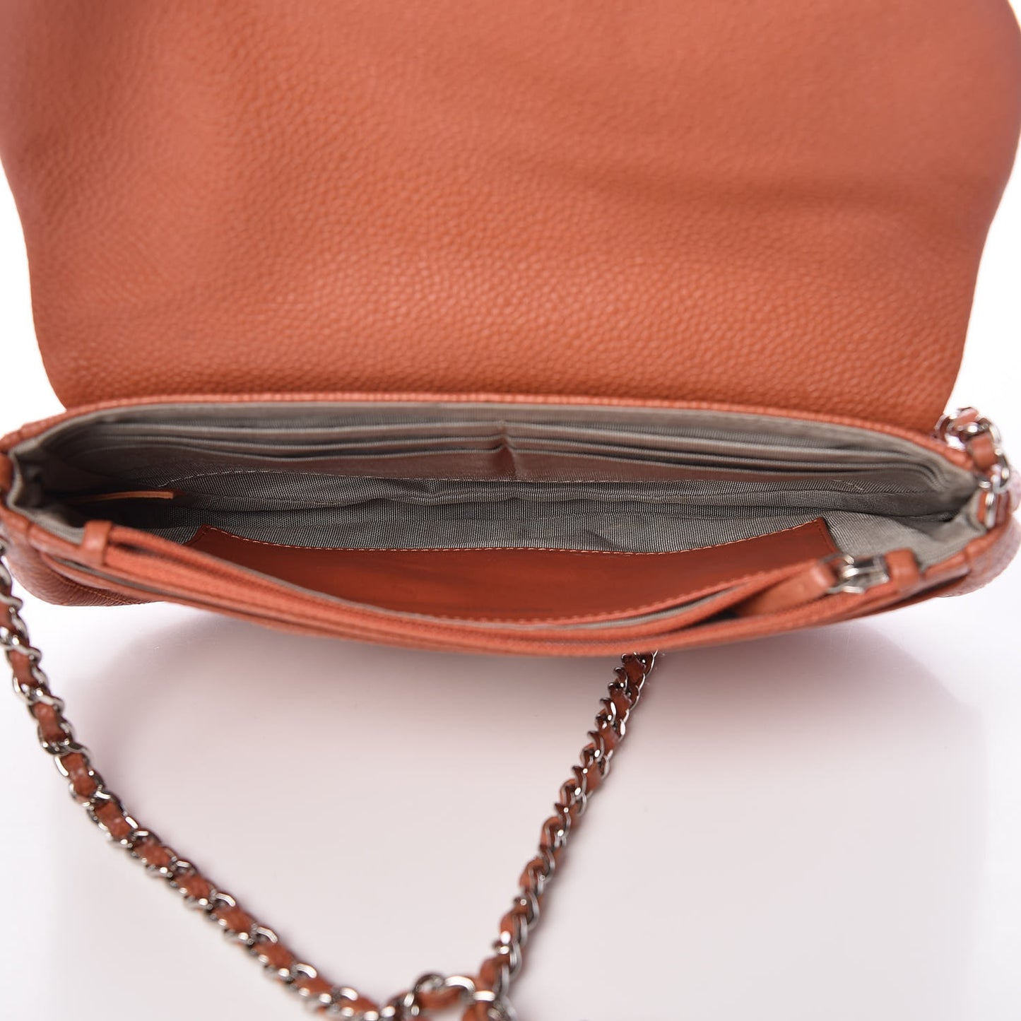 Caviar Half Moon Wallet On Chain WOC Coral