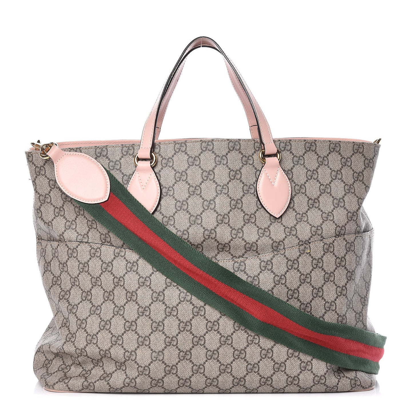 GG Supreme Monogram Diaper Bag Pink