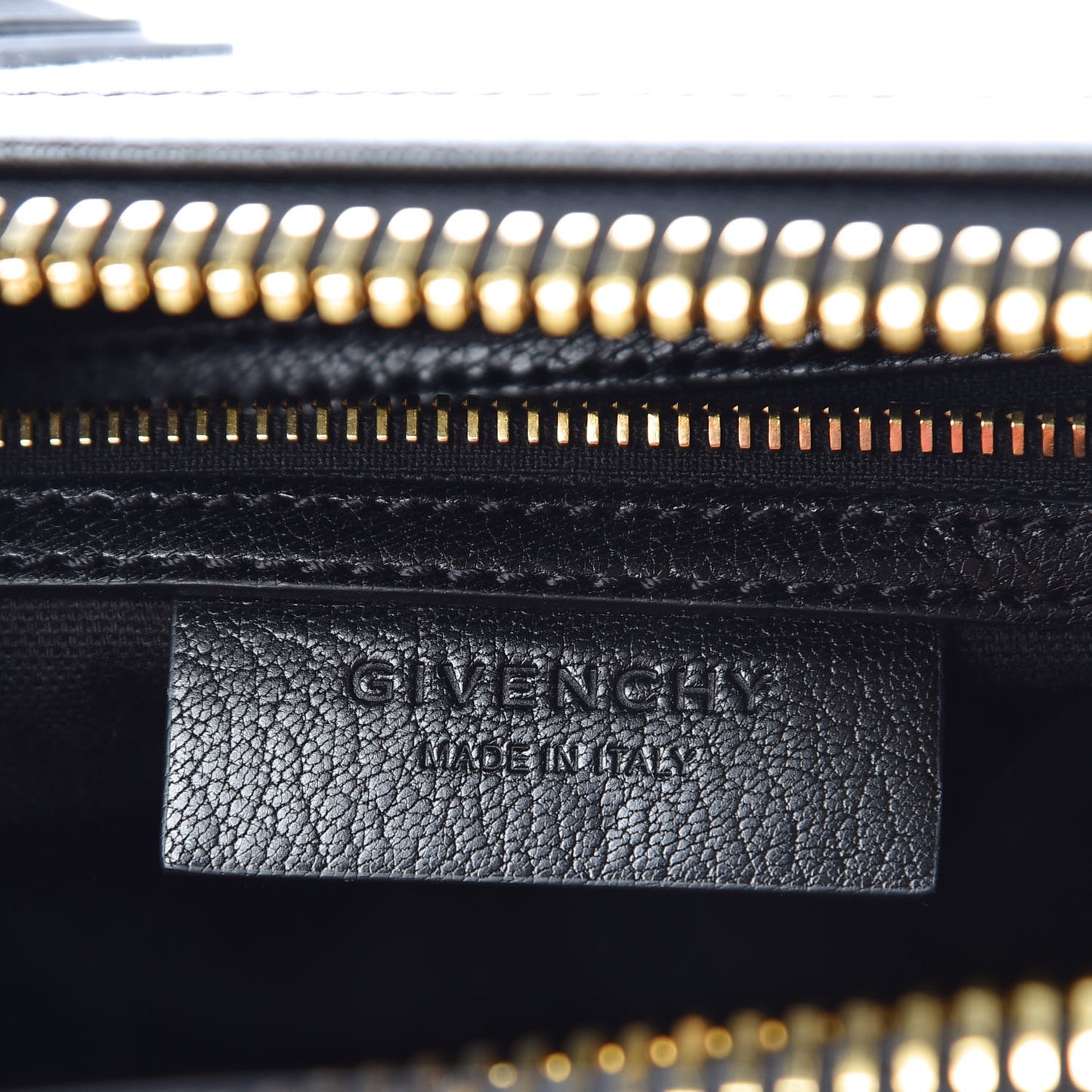 Canvas Sugar Goatskin Striped Small Antigona Black