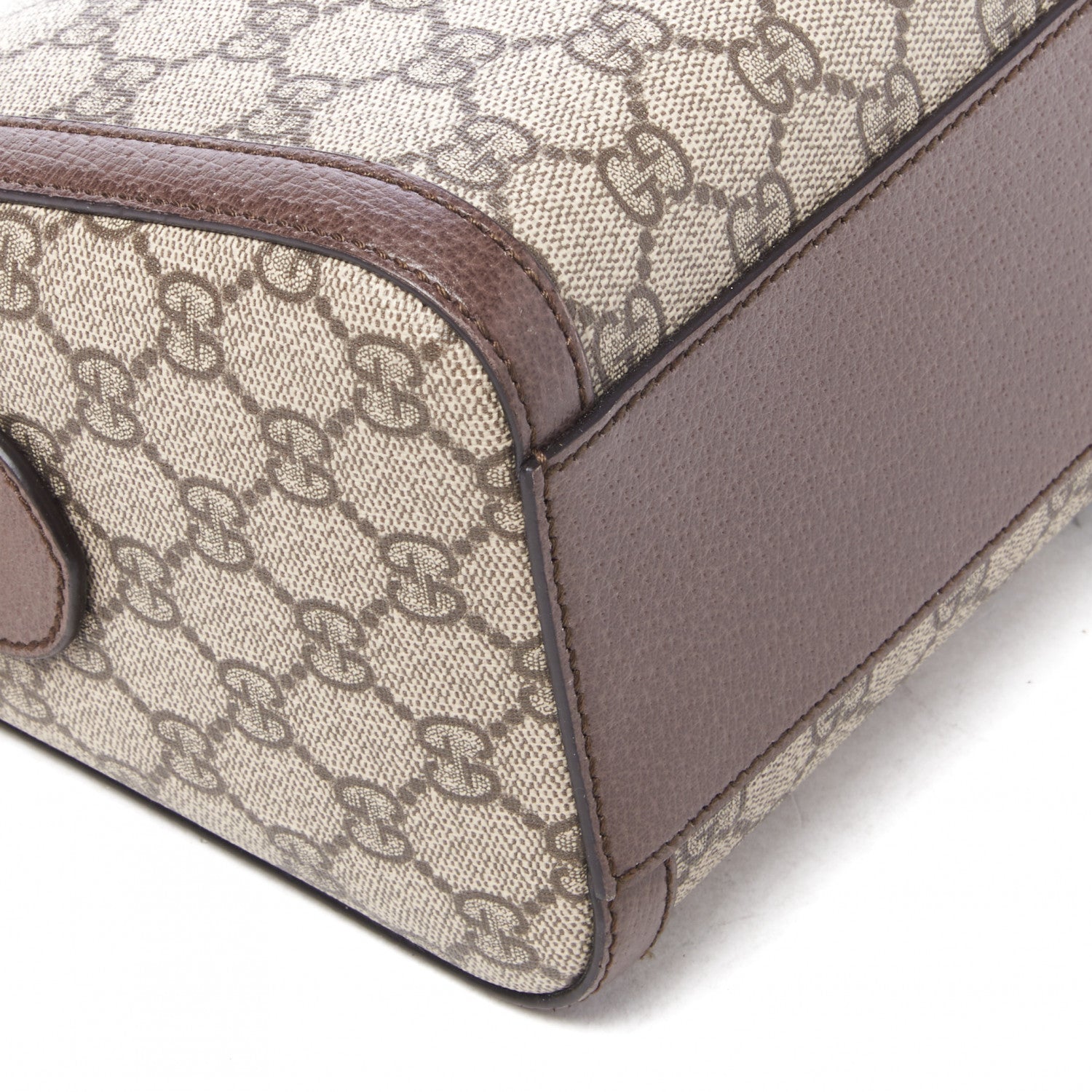 Gucci GG Supreme Monogram Web Medium Ophidia Boston Brown 6 of 8