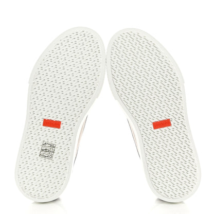 Hermes Canvas Calfskin Get Sneakers 36 Prunoir White 5 of 8