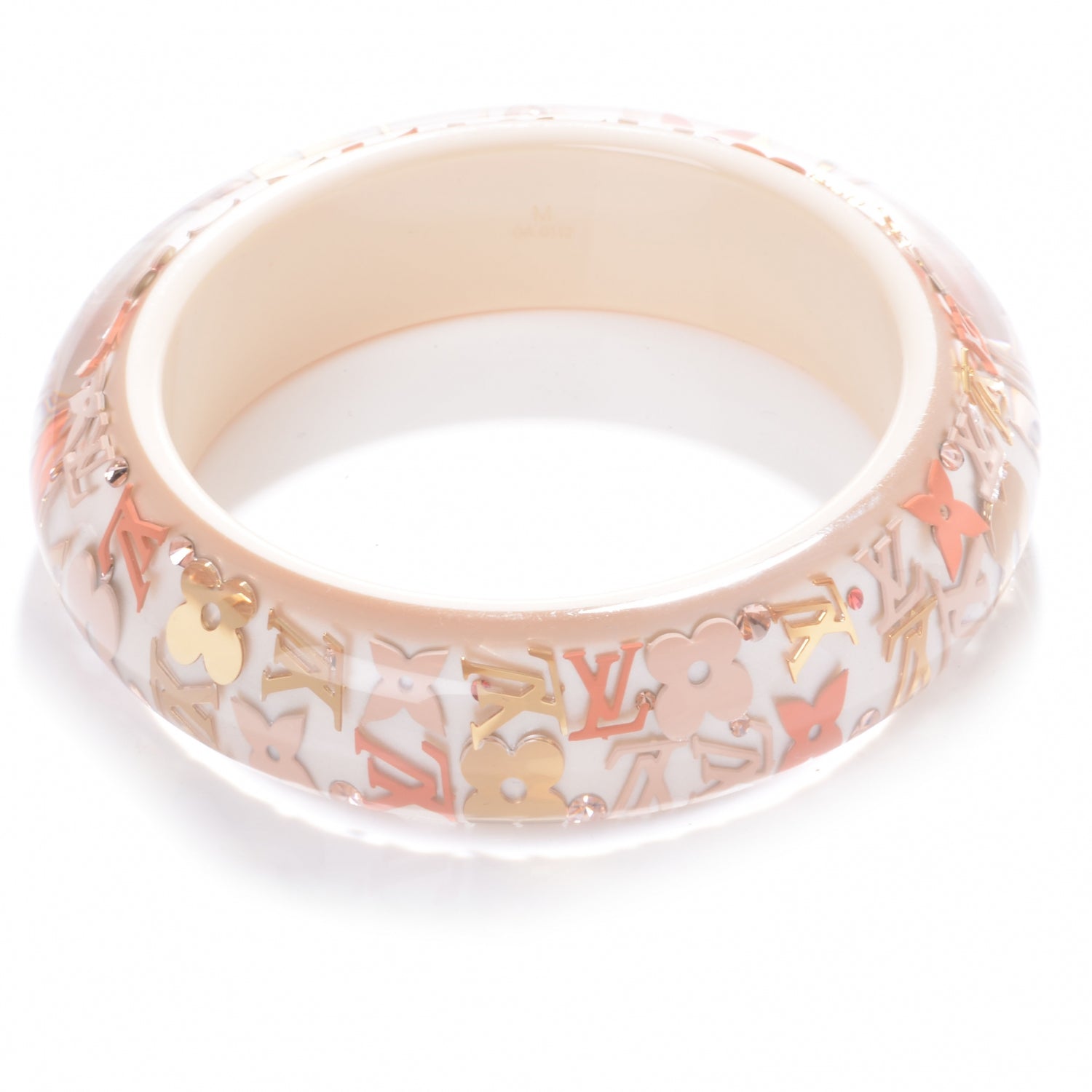 Louis Vuitton Swarovski Crystal Inclusion Bracelet GM Medium Nacre 3 of 5