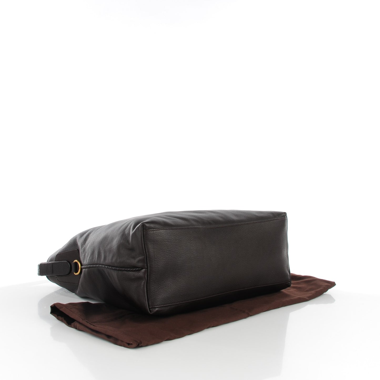 Deerskin Large Hip Bamboo Hobo Dark Cocoa