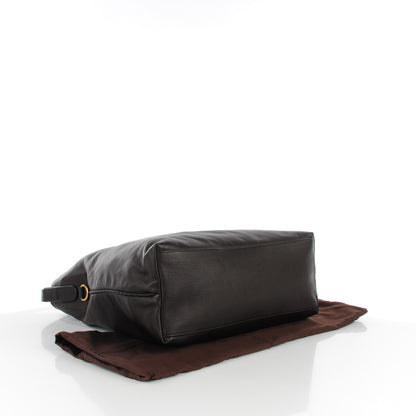 Gucci Deerskin Large Hip Bamboo Hobo Dark Cocoa 4 of 7