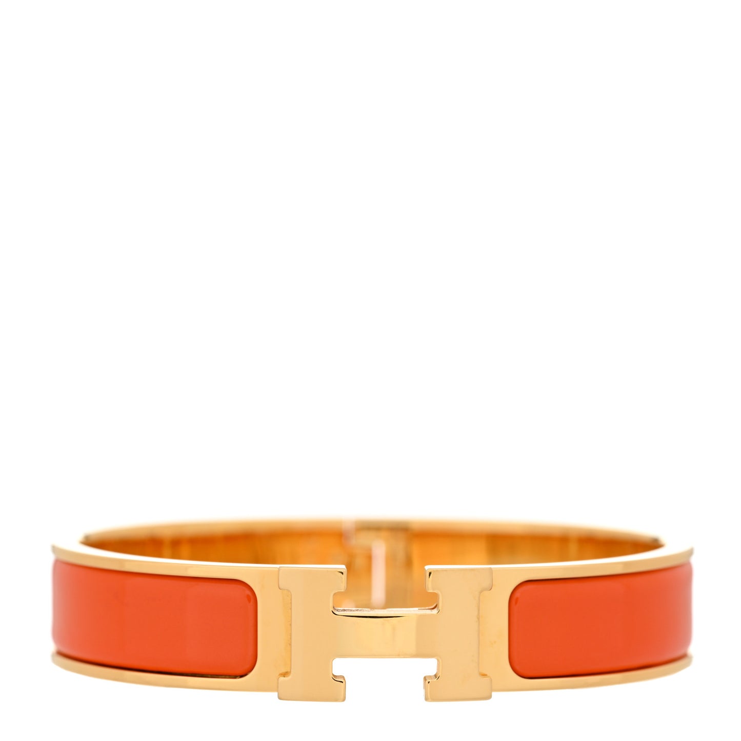 Enamel Narrow Clic Clac H Bracelet PM Orange