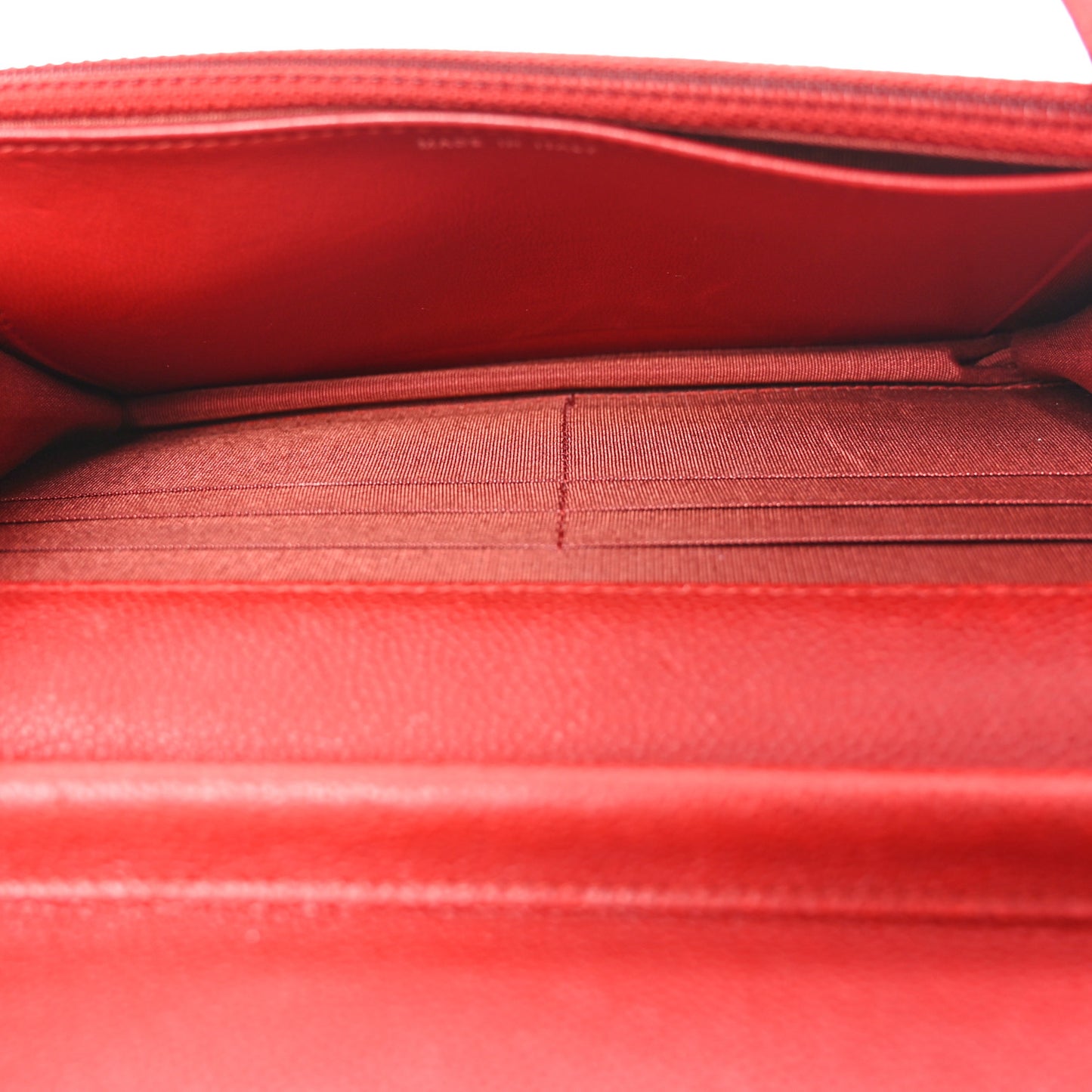 Caviar Quilted Boy Wallet On Chain WOC Red