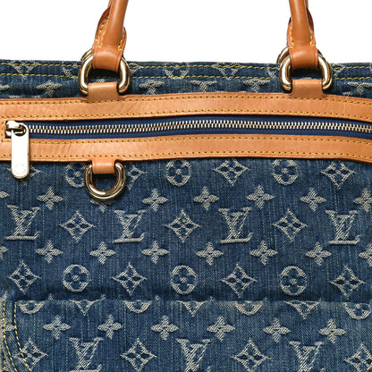 Louis Vuitton Monogram Denim Sac Plat Blue 7 of 9