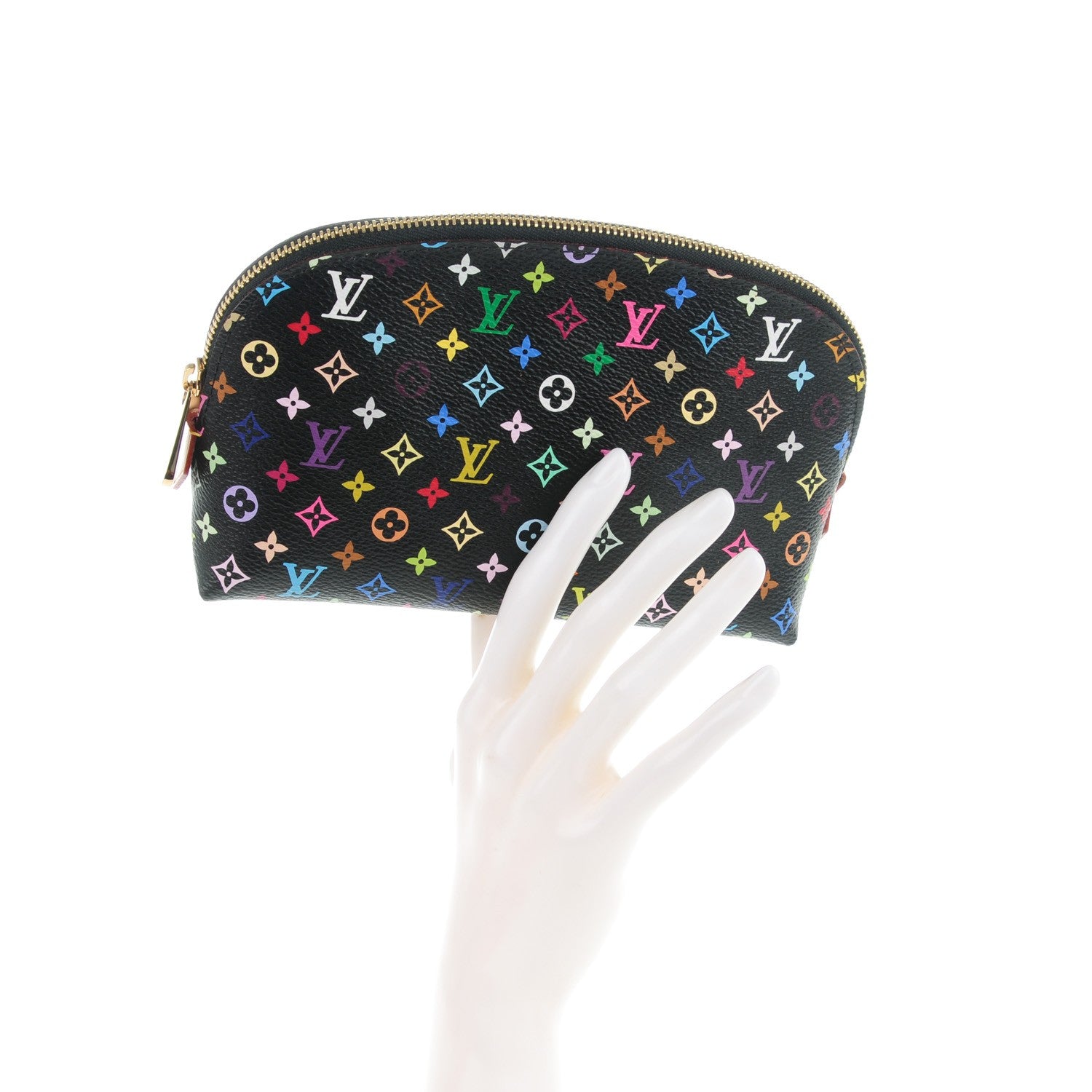 Louis Vuitton Monogram Multicolor Cosmetic Pouch Black Grenade 2 of 7