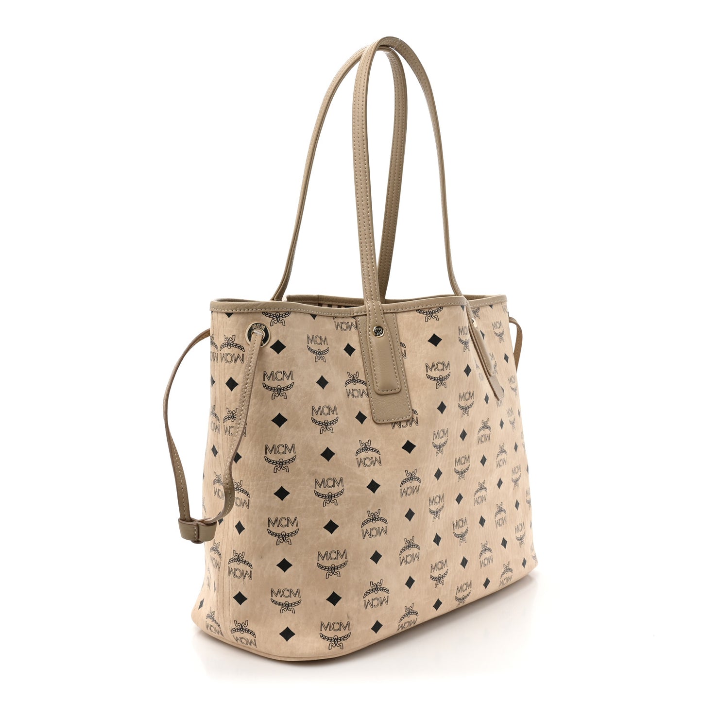Visetos Medium Liz Reversible Shopper Tote Beige