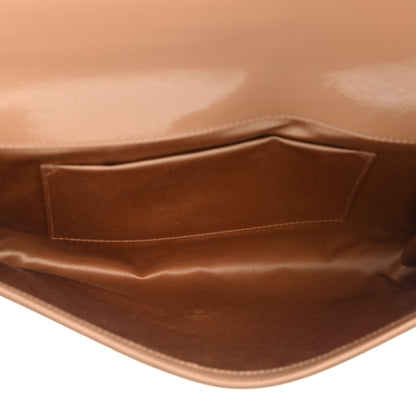 Saint Laurent Textured Patent Calfskin Monogram Large Belle De Jour Clutch Beige 6 of 10